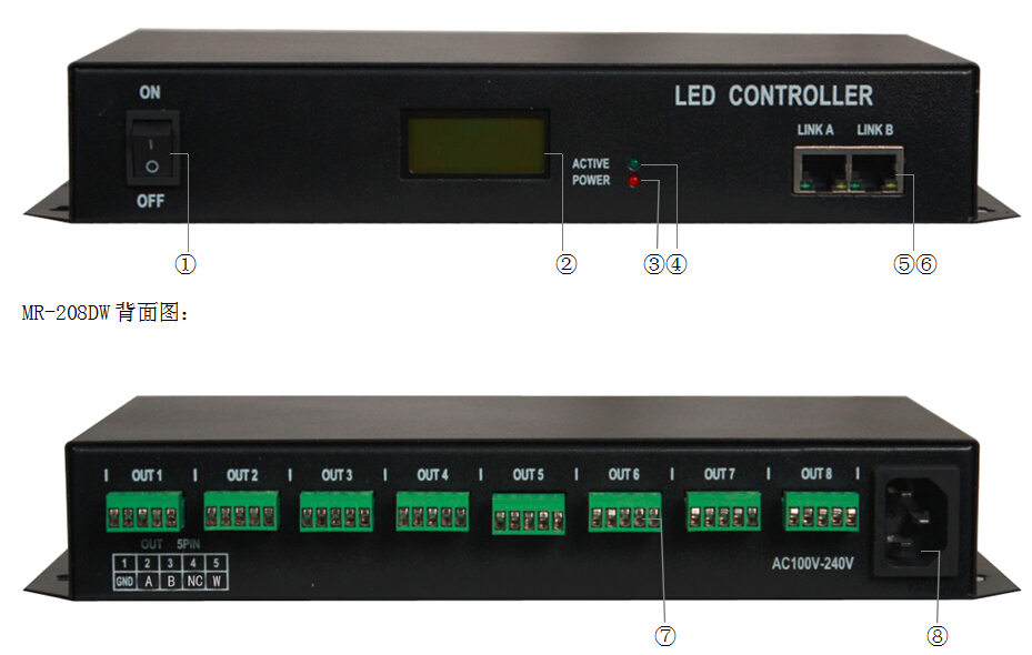 MR-208DW分控說明書v1,大功率led工礦燈